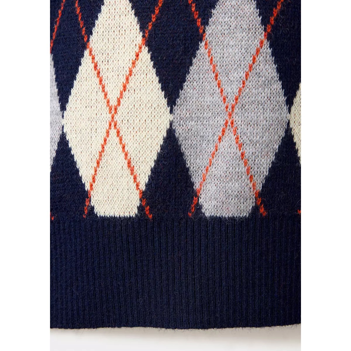 Pull-over maille fine col rond bleu marine, MANGO