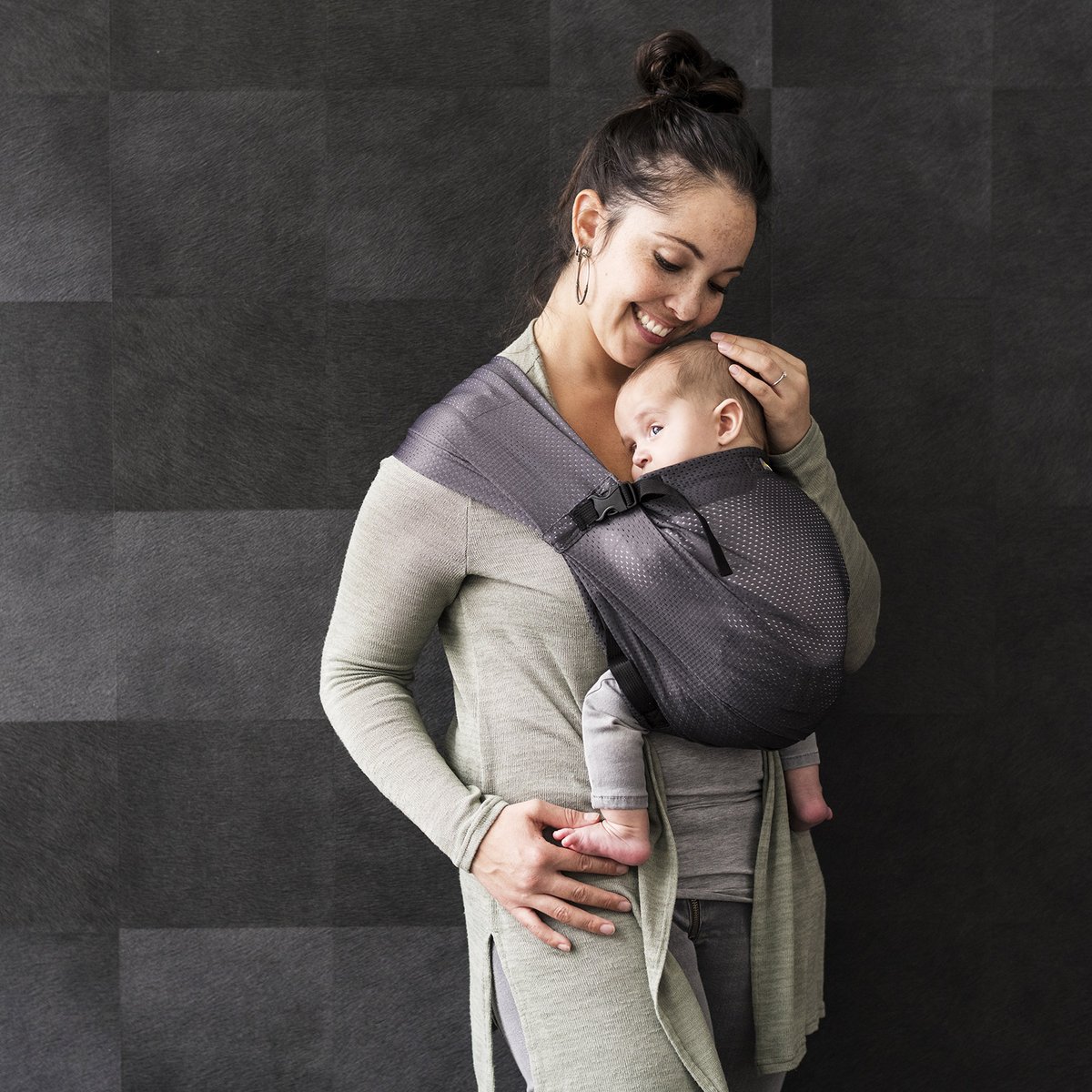 Porte bébé Mini Sling gris, MINIMONKEY