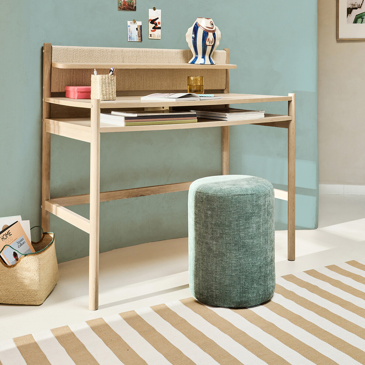 Tapis, pour intérieur et extérieur, à rayures, HENDAYE ocre, LA REDOUTE INTERIEURS