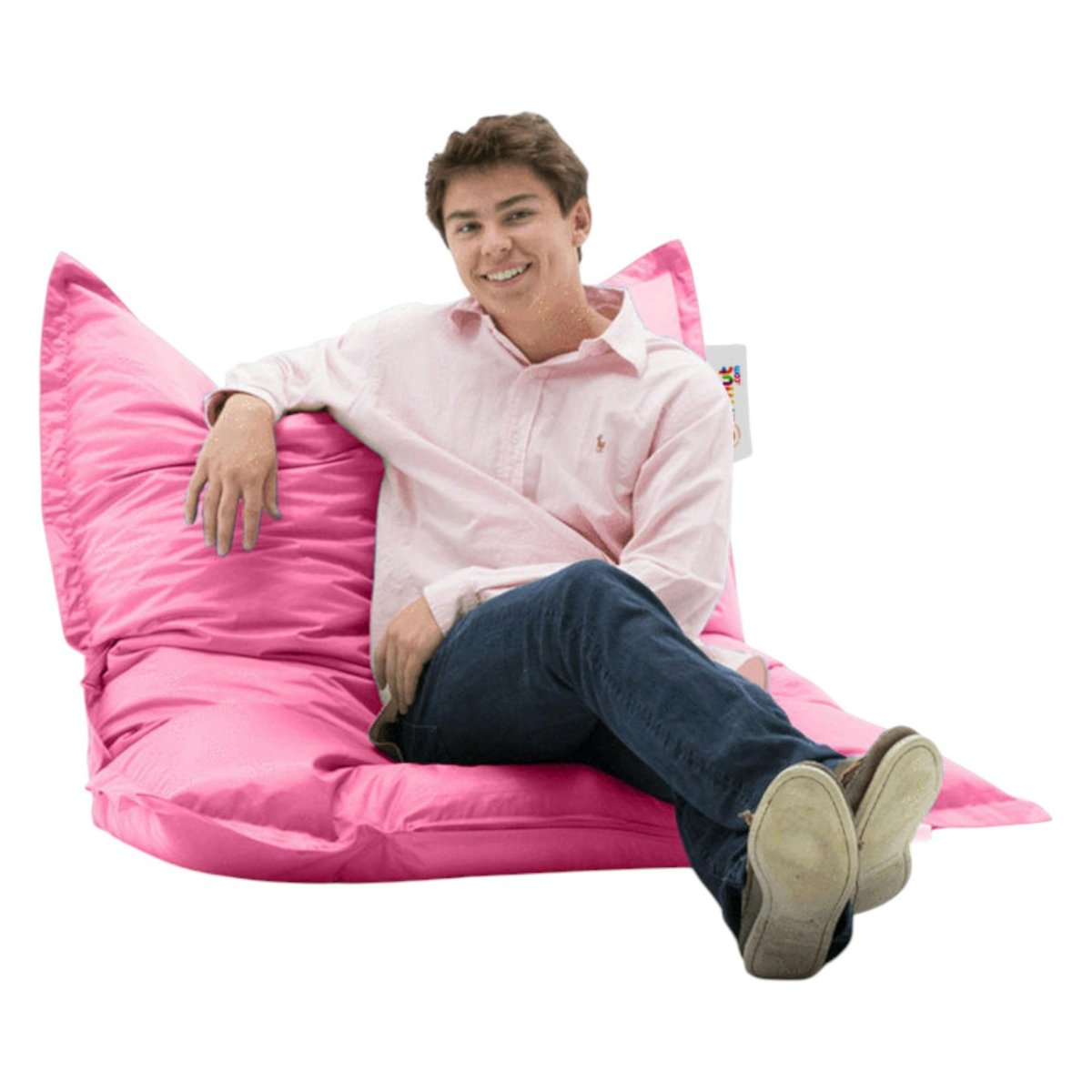 Coussin pouf de jardin 100x100 imperméable ARTA rose, PIER IMPORT