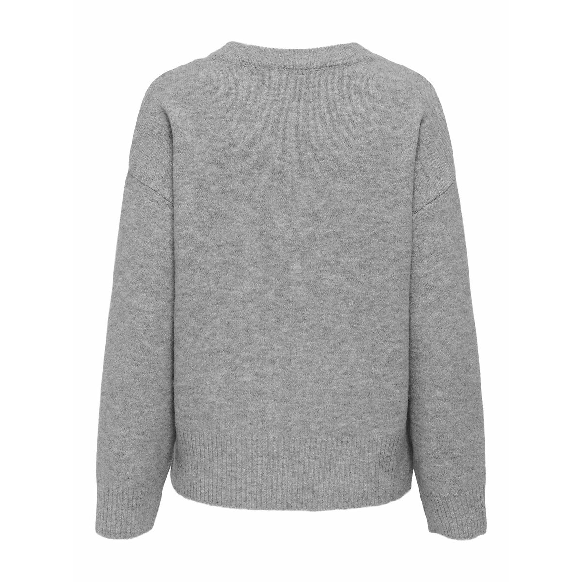 Pull manches longues col rond gris, ONLY