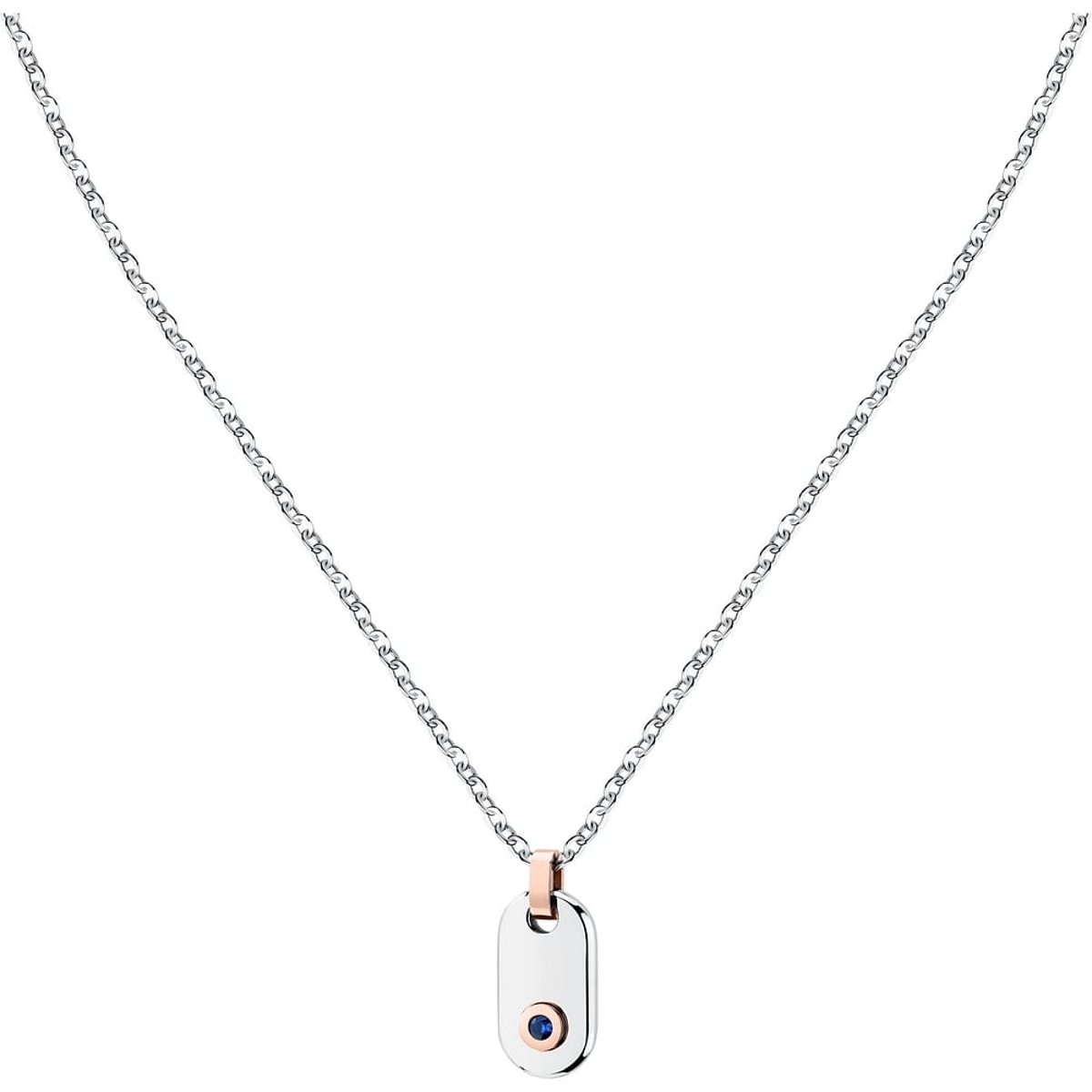 Colliers en Zircon/cubic Zirconia/steel et Zircon rose gold,stainless steel, MORELLATO
