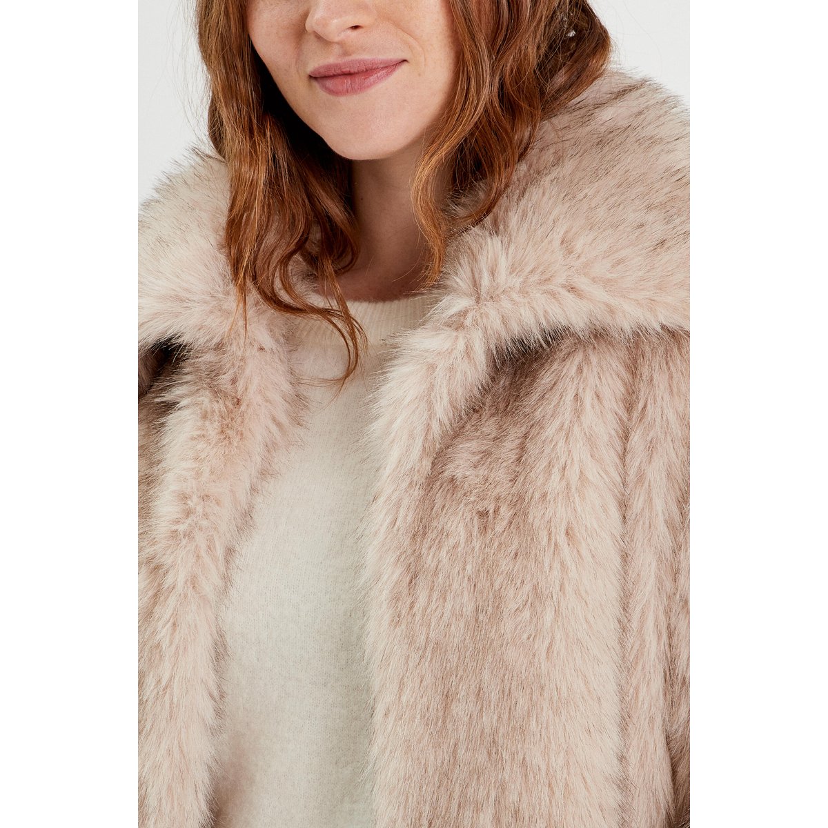 Manteau en étole sable, CACHE CACHE