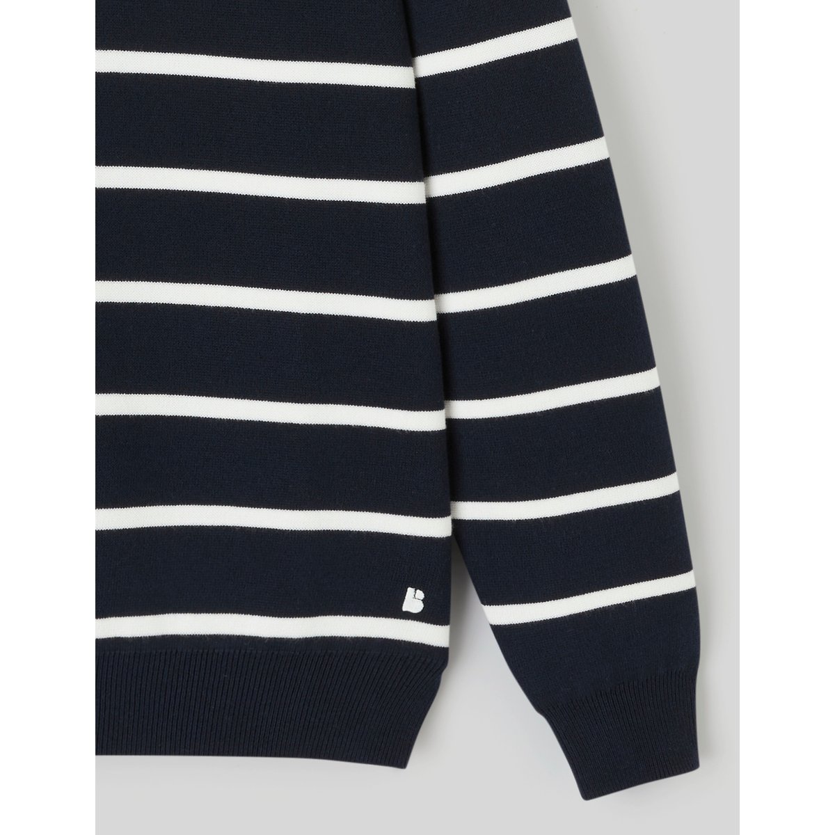 Pull marinière bleu foncé, BZB