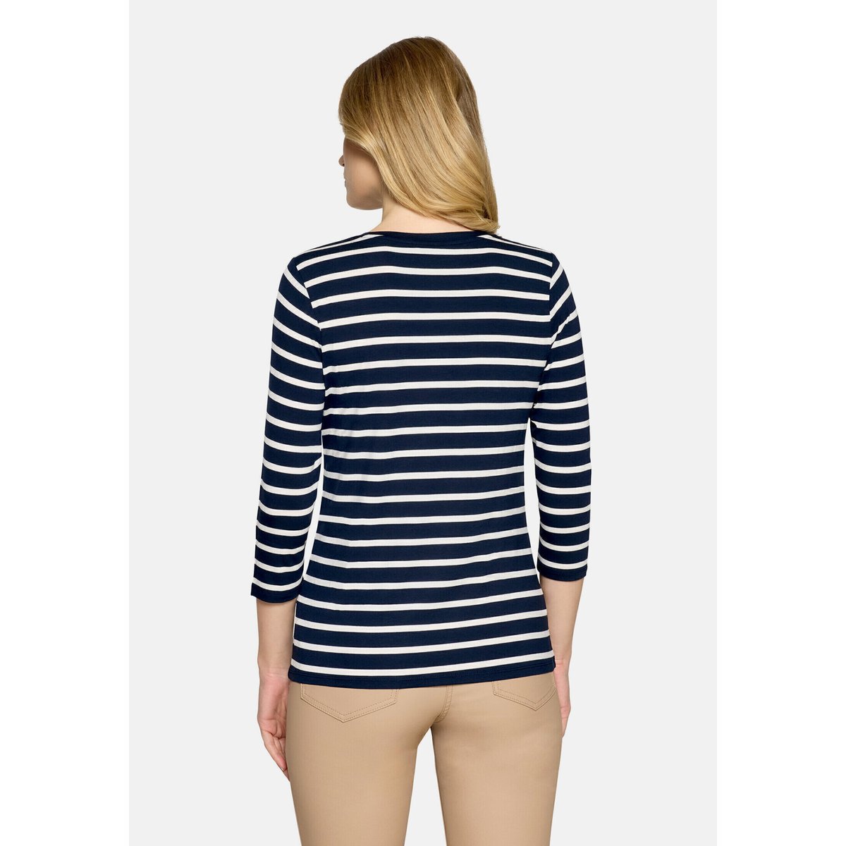 T-shirt à rainures à pierres fantaisie bleu/blanc, BETTY BARCLAY