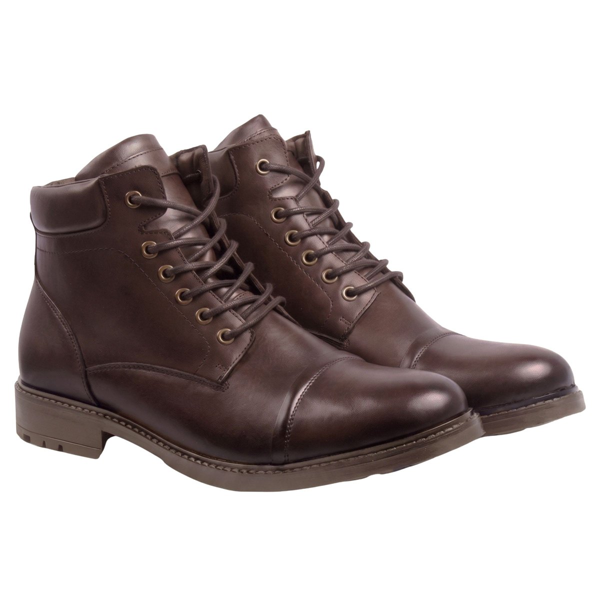 Boots rangers Elliot cuir marron, JULES & JENN