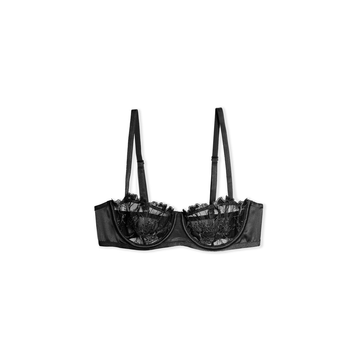 Soutien-gorge N.9 - Balconnet brodé AMARYLLIS noir, ETAM