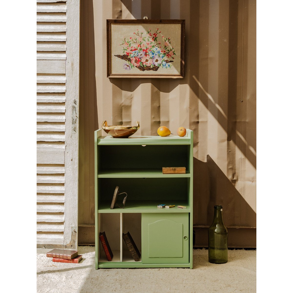 Étagère en bois vert Gaëlle N°879 - Bon état vert, DEBONGOUT