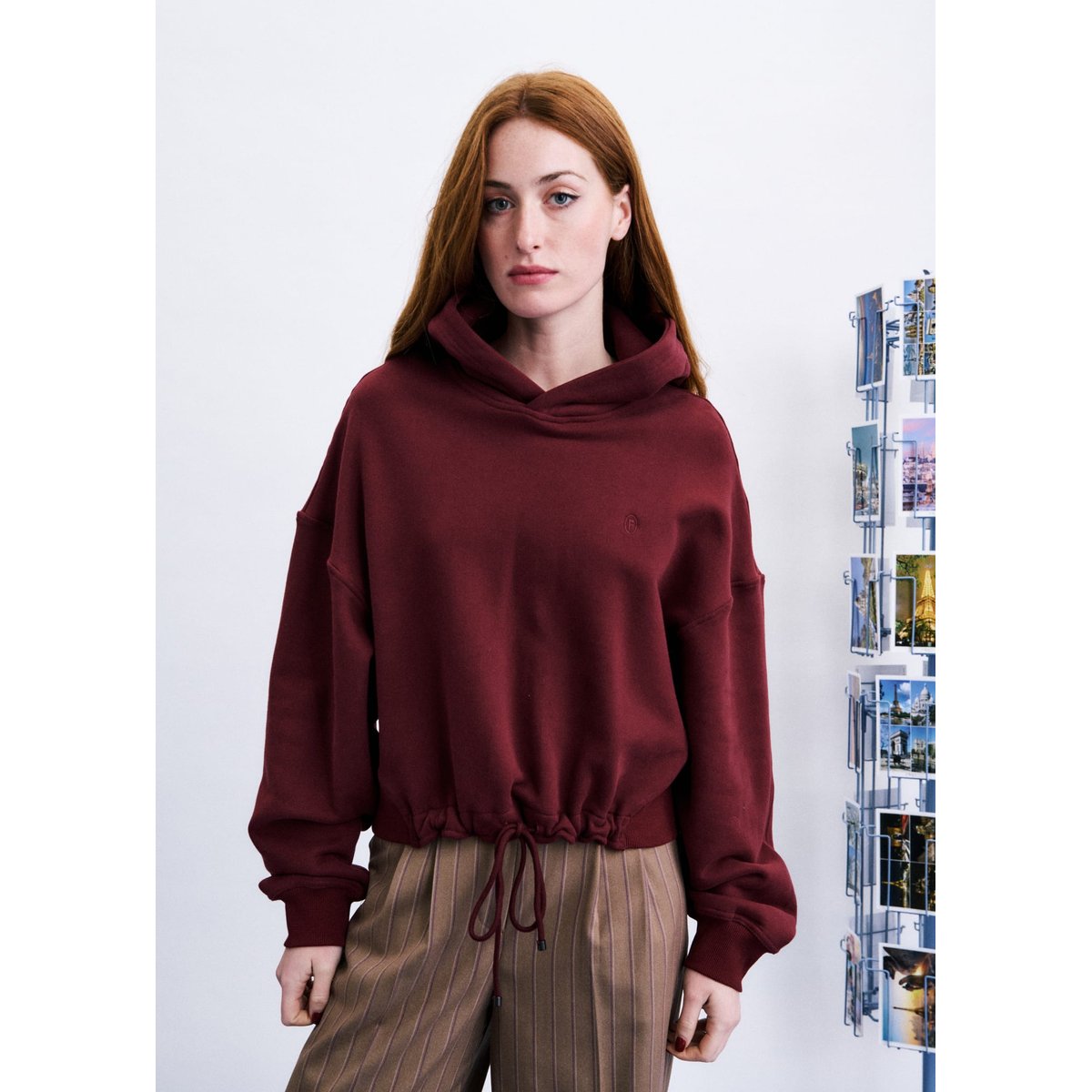 Sweatshirt Fuji en coton FUJI bordeaux, FRNCH