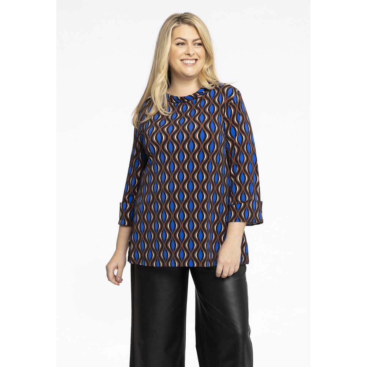 T-shirt imprimé marron, YOEK