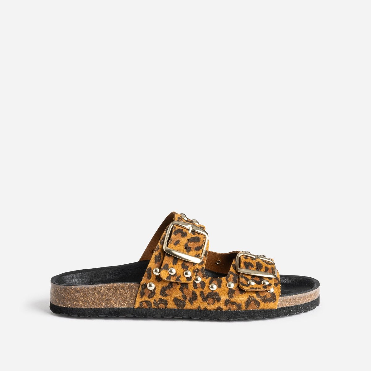 Mule en cuir ATHIA leopard, TEXTO
