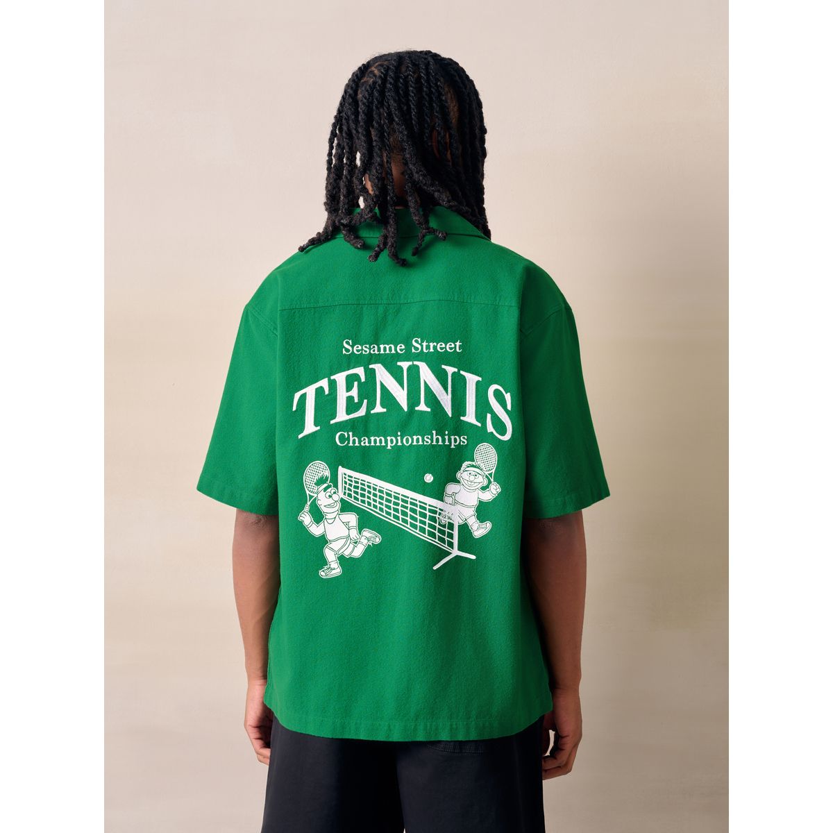 Chemise manches courtes à imprimé sésame vert, NEXT