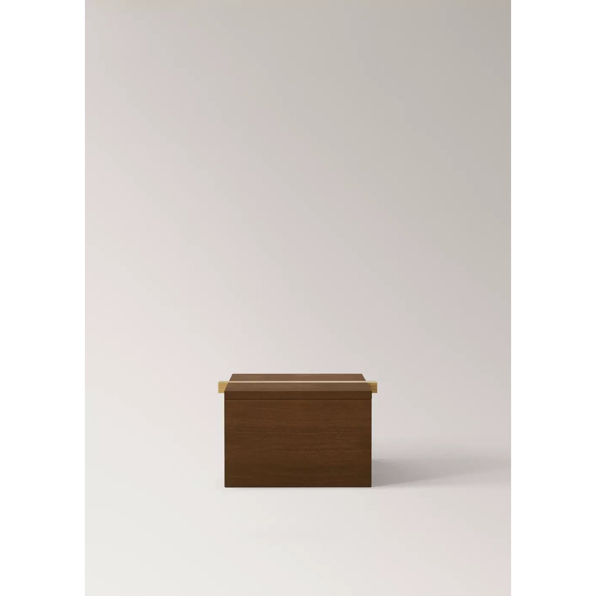 Boîte carrée en bois bicolore de taille moyenne marron, MANGO HOME