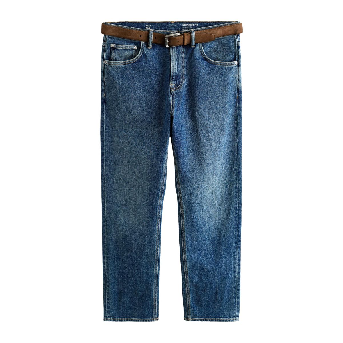 Jean avec ceinture jean bleu moyen, NEXT