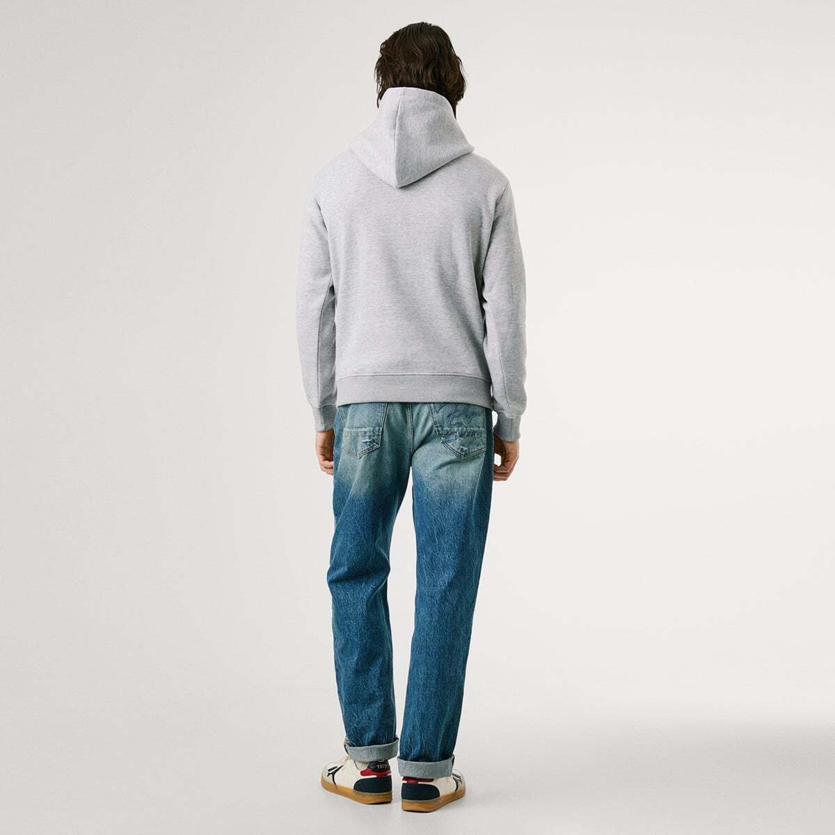Sweat À Capuche Avec Logo gris chine, PEPE JEANS