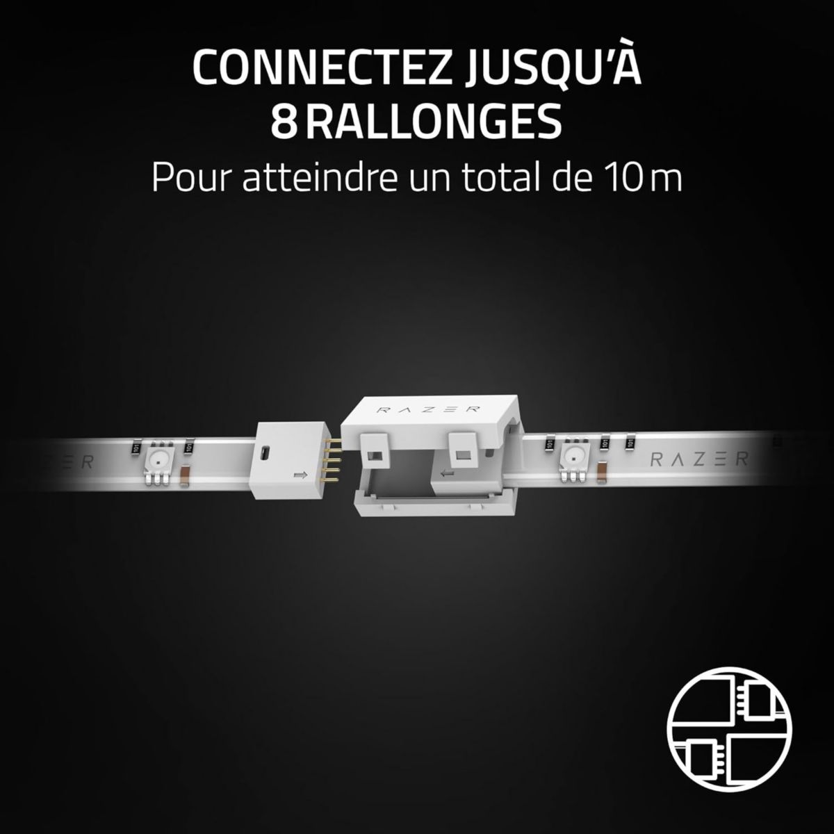 Bandeau LED AETHER SMART LIGHT STRIP EXTND couleur unique, RAZER