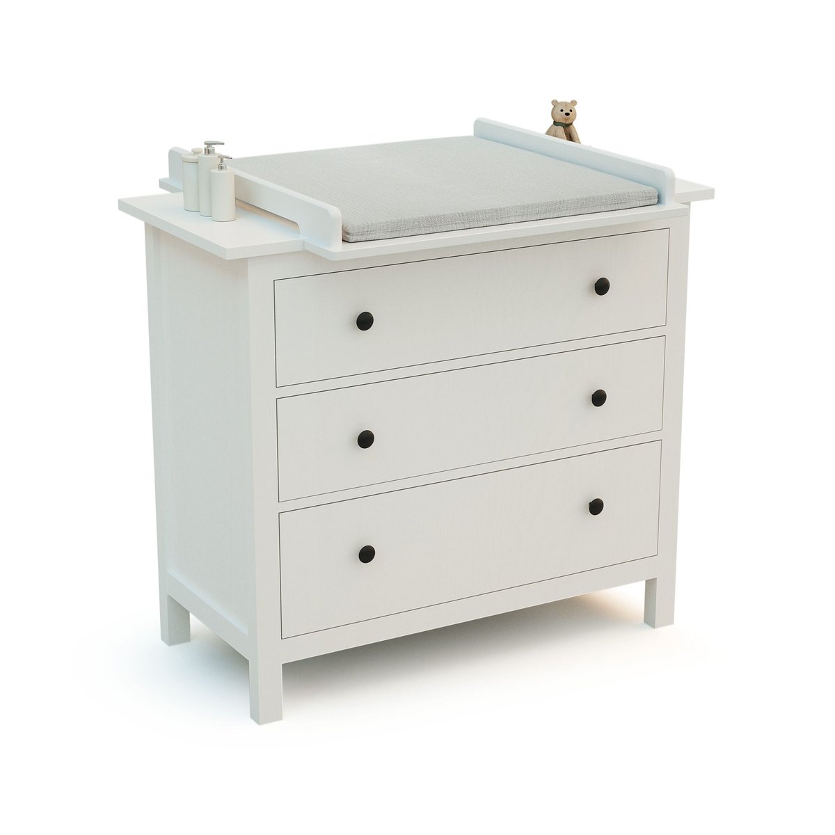 Plan à langer universel pour commode bébé KIRA blanc, JURABABY