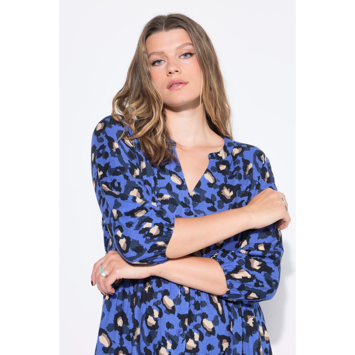 Robe maxi en mousseline saphir, STUDIO UNTOLD