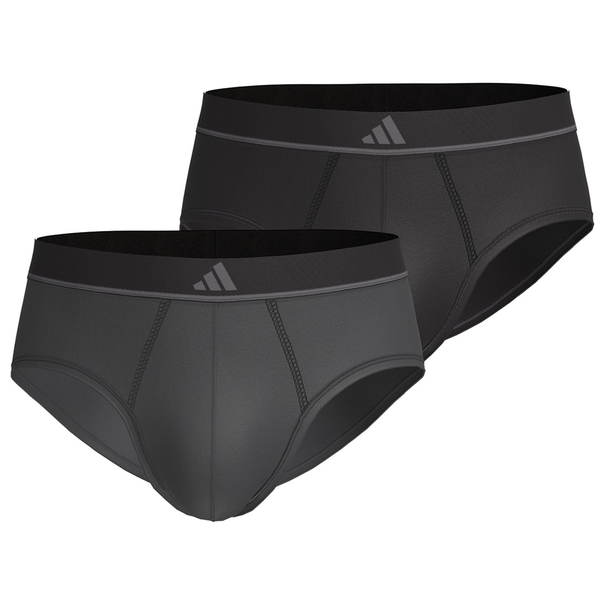 Slips, Lot de 2, ACTIVE MICRO FLEX noir-gris, adidas Performance