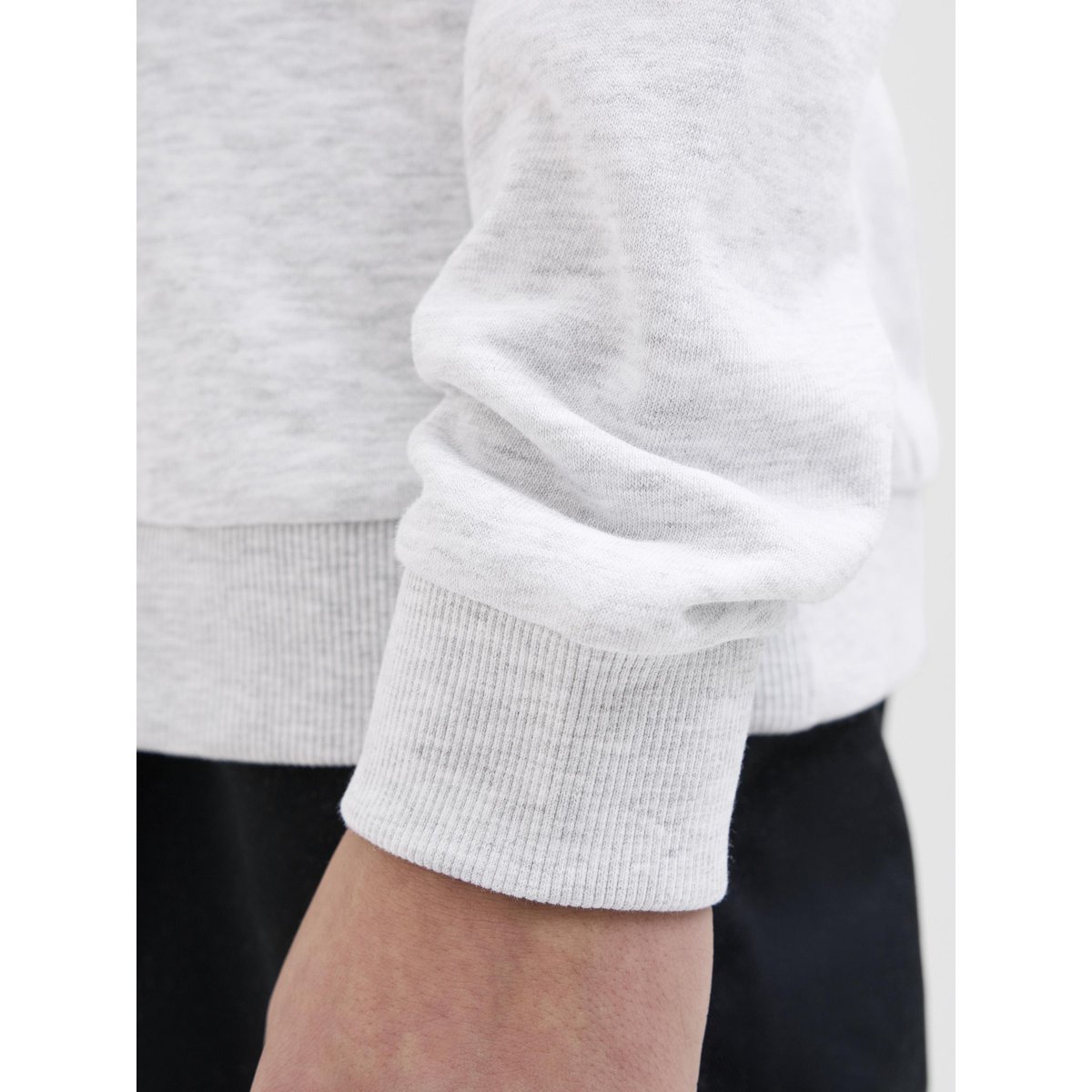 Sweat À Capuche white melange, JACK & JONES JUNIOR
