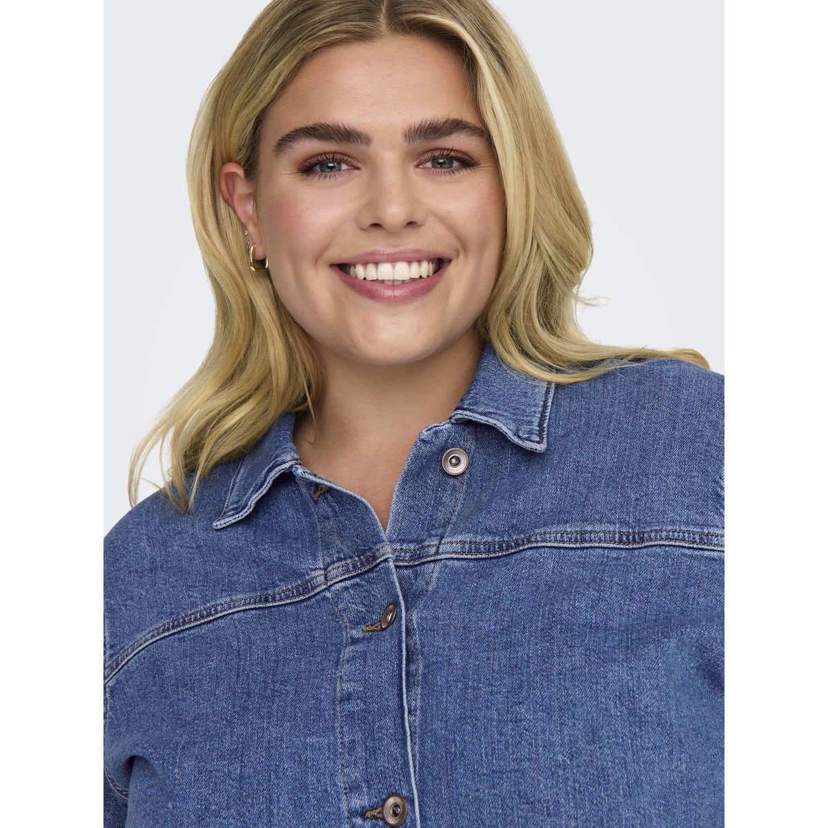 Chemise En Denim medium blue denim, ONLY CARMAKOMA