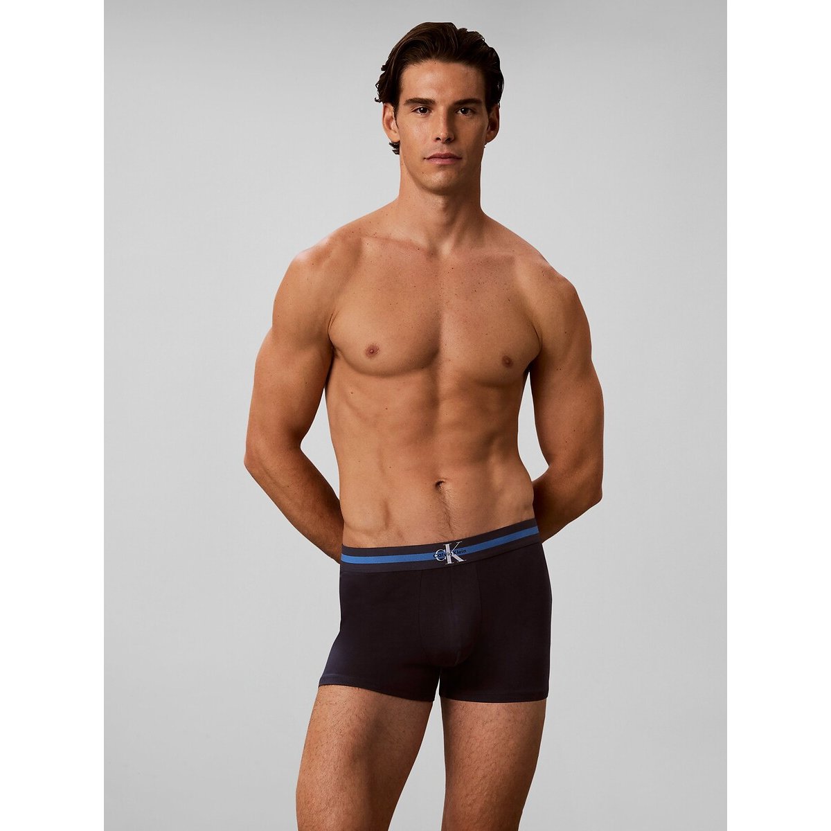 Confezione da 3 boxer nero + blu + grigio, CALVIN KLEIN UNDERWEAR