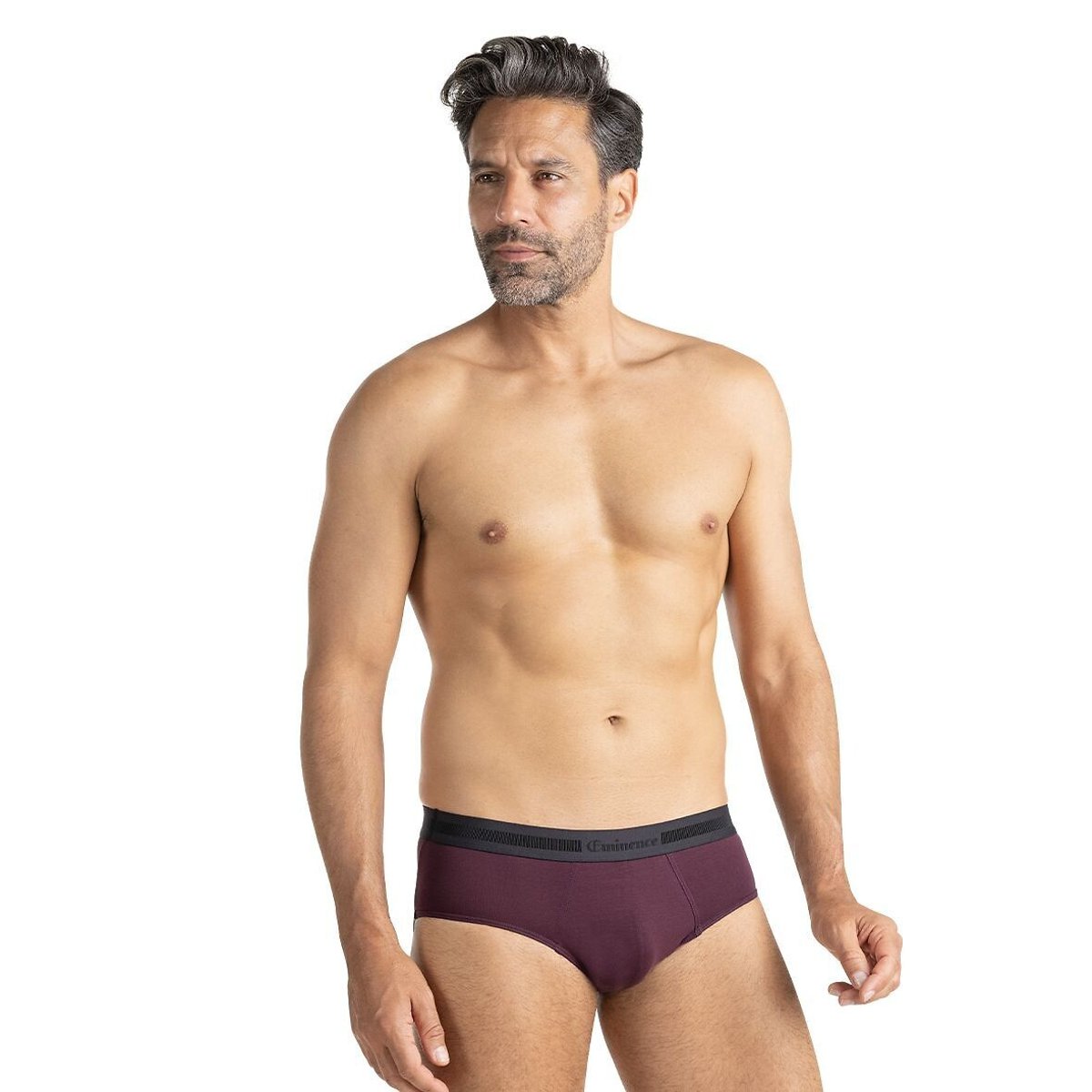 Set van 3 herenslips Exception Eminence zwart + bordeaux + blauw, EMINENCE