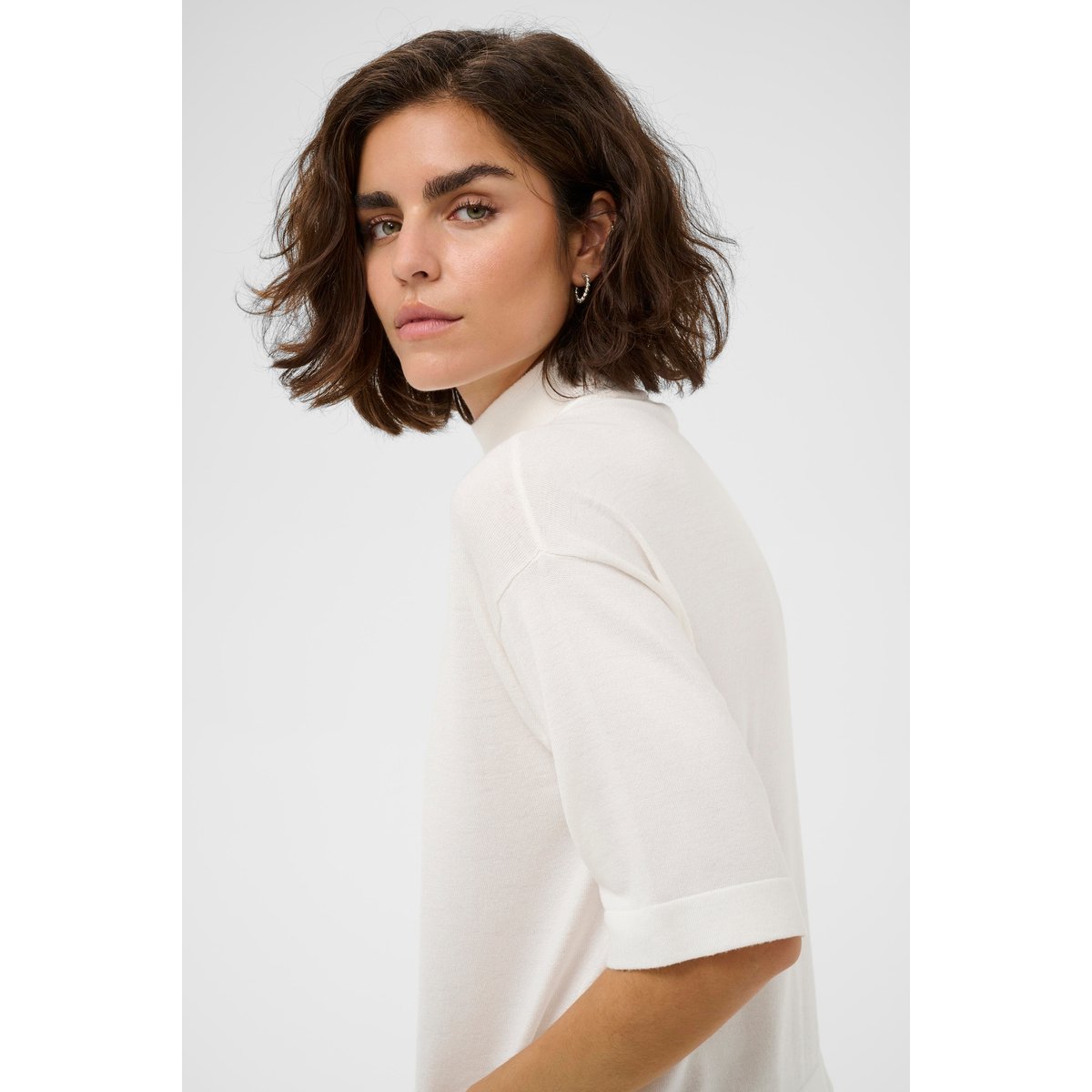 Pullover tricoté blanc, KAFFE