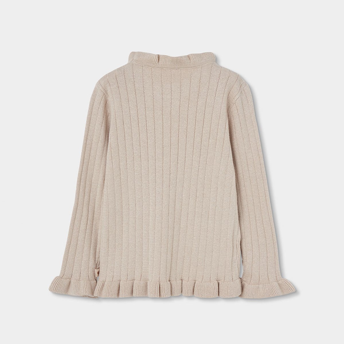 Pull fille avec strass beige, BOBOLI