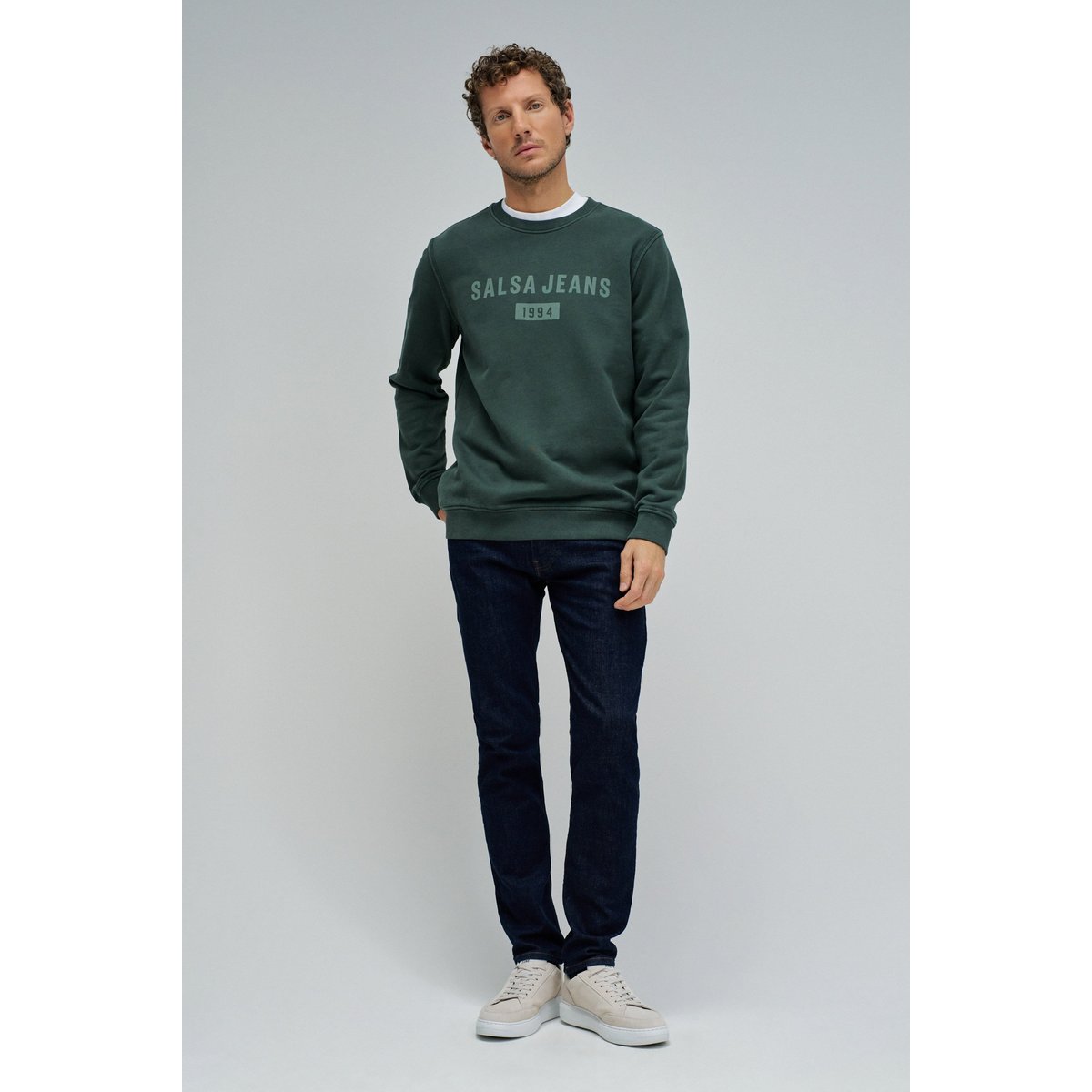 SWEATSHIRT AVEC BRANDING vert, SALSA JEANS