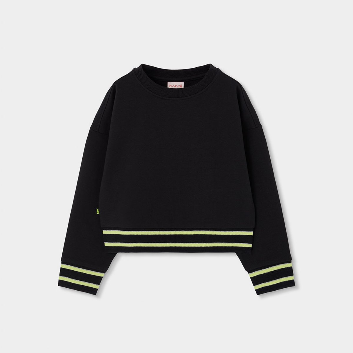 Sweatshirt e pour fille noir, BOBOLI