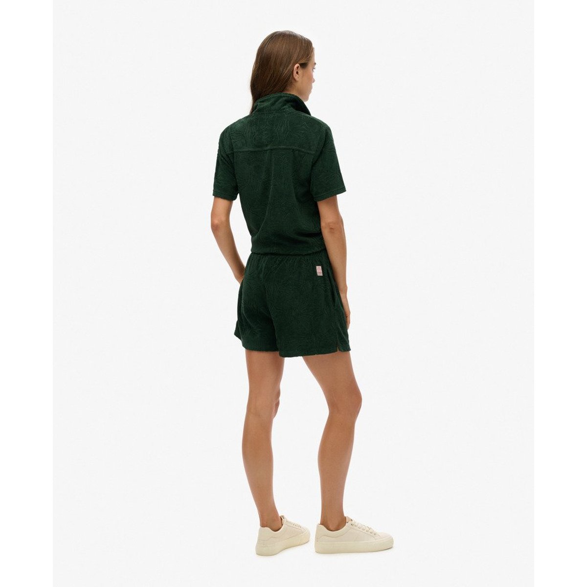 Short en éponge Country Club vert émail, SUPERDRY
