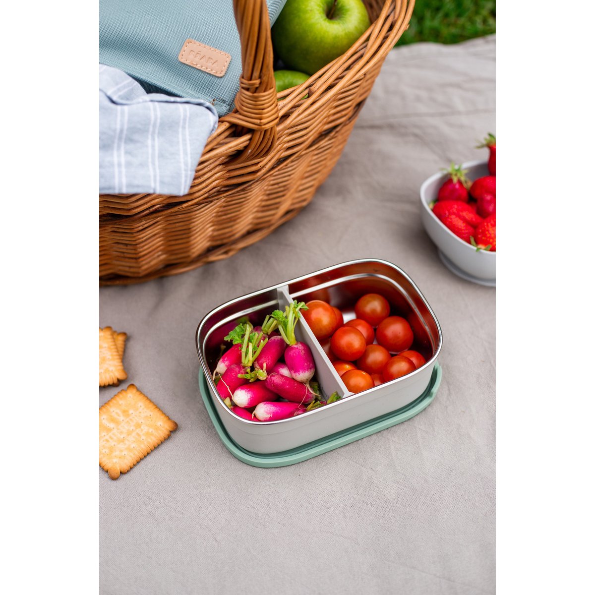 Boîte repas vert sauge, gris, BEABA