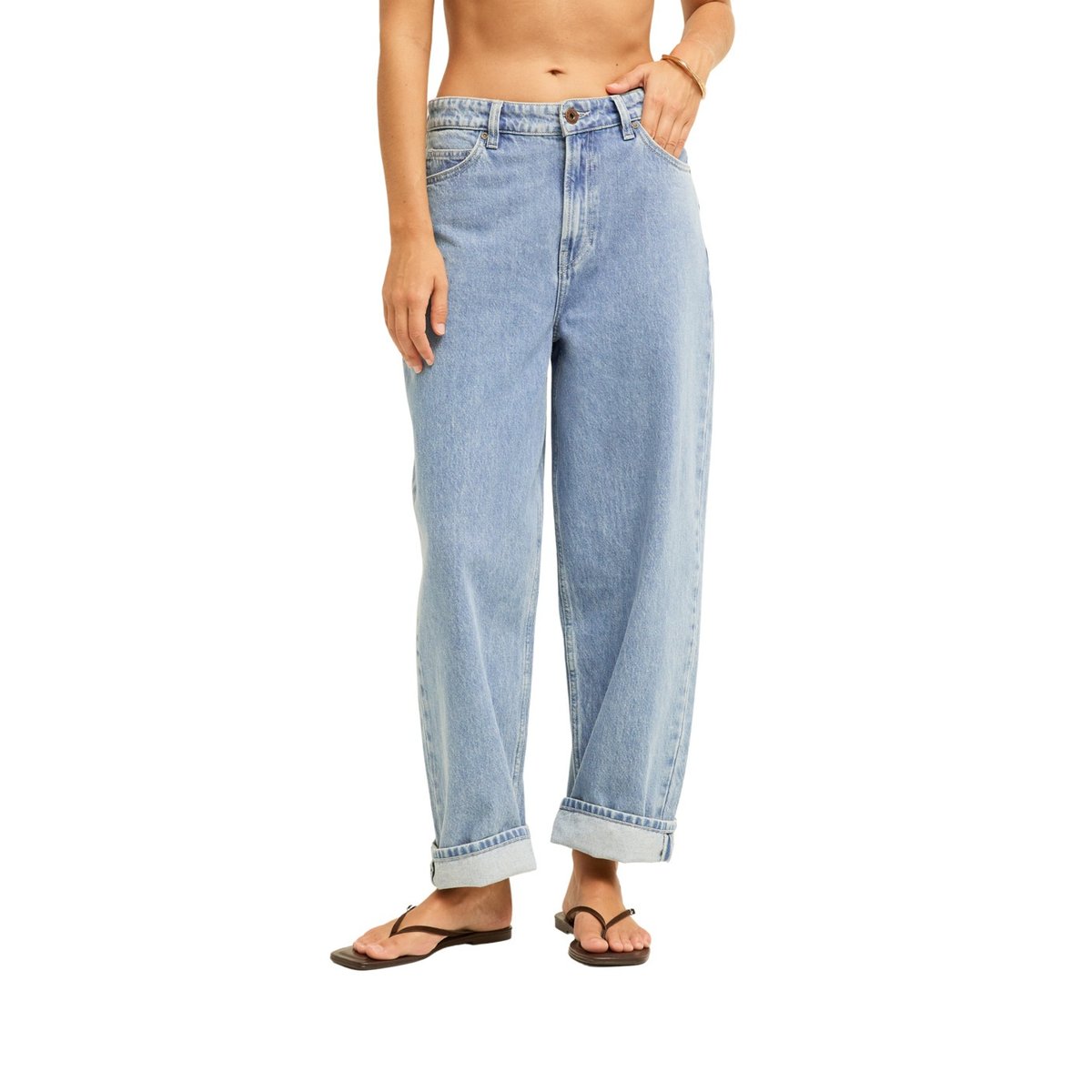 Jean baggy HOLLY MID WAIST bleu surf spray, BILLABONG