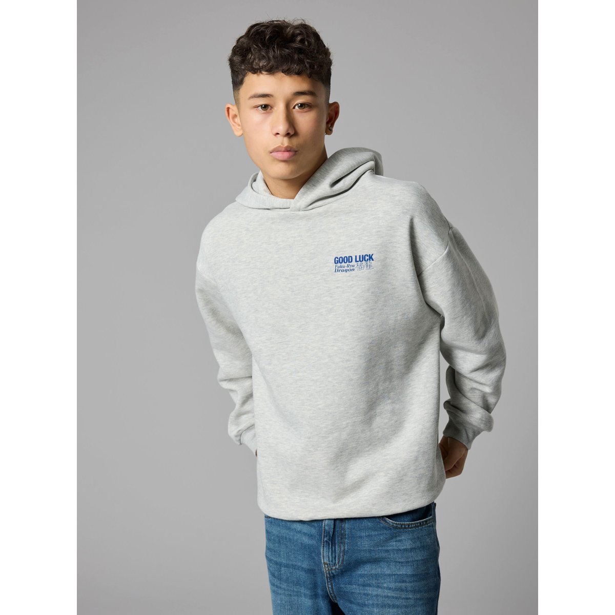 Sweat À Capuche gris - light grey melange1, NAME IT