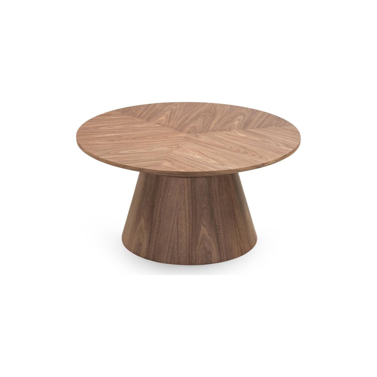 Table basse ronde plaquée noyer MARIEL noyer, RECOLLECTION