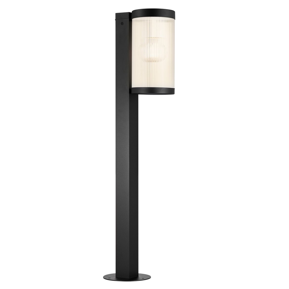 Potelet à l'architecture cylindrique et moderne en aluminium, COUPAR noir, NORDLUX