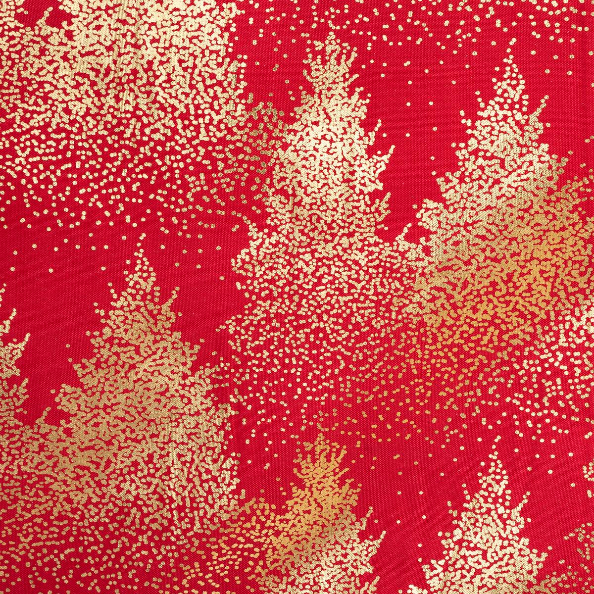 Nappe imprimée sapin 140 x 240 cm rouge et or GRAN rouge, FEERIC LIGHTS & CHRISTMAS