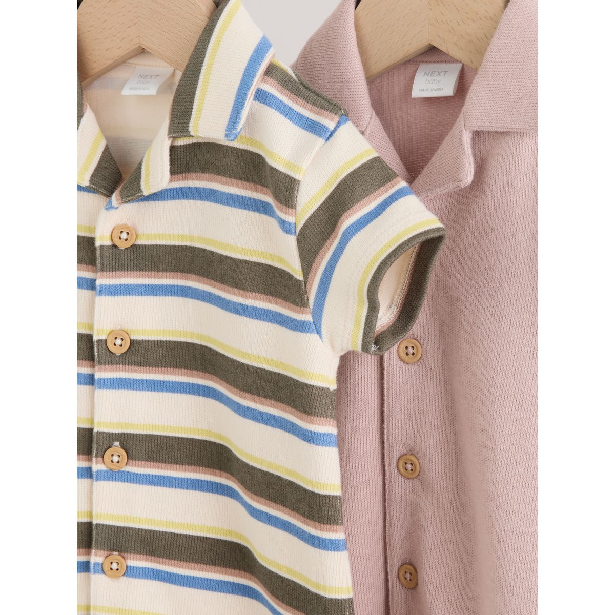 Barboteuse bébé habillée à col, lot de 2 vert multi, NEXT