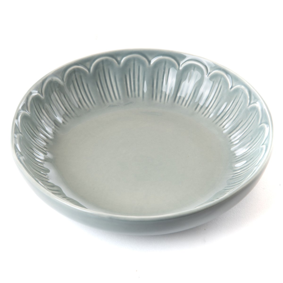 Assiette creuse pétale (lot de 2) gris, AMADEUS