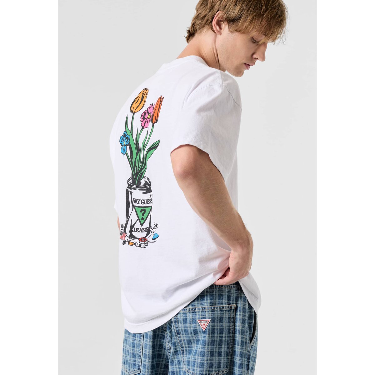 T-Shirt Imprimé Gj X Wasted Youth blanc, GUESS JEANS