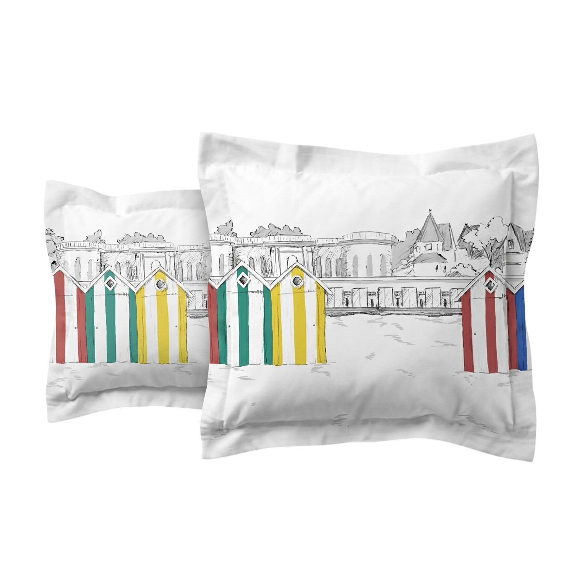 Taie D'oreiller   Percale De Coton - LES PLANCHES motifs, TRADITION DES VOSGES
