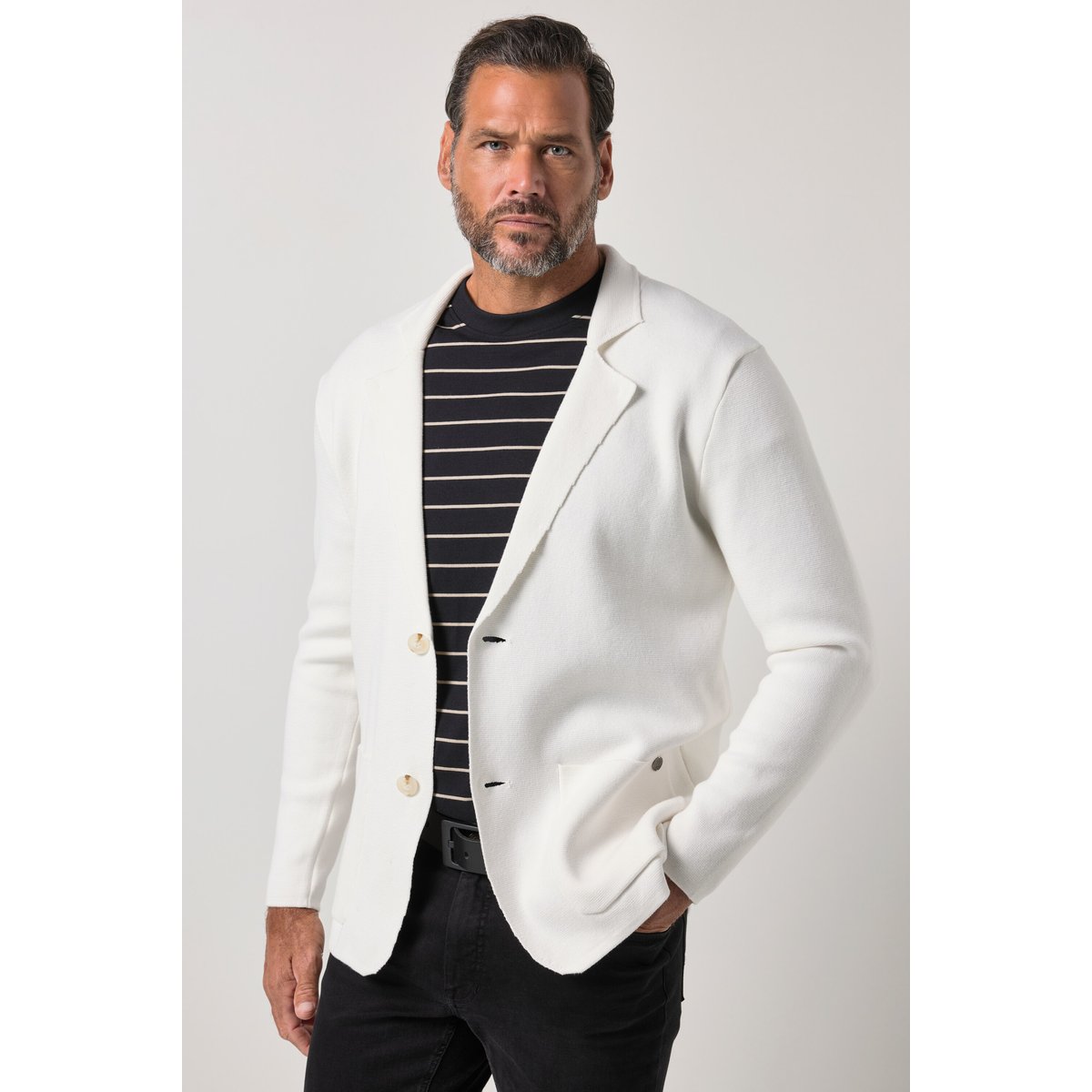 Veston en maille Milano blanc cassé, JP1880