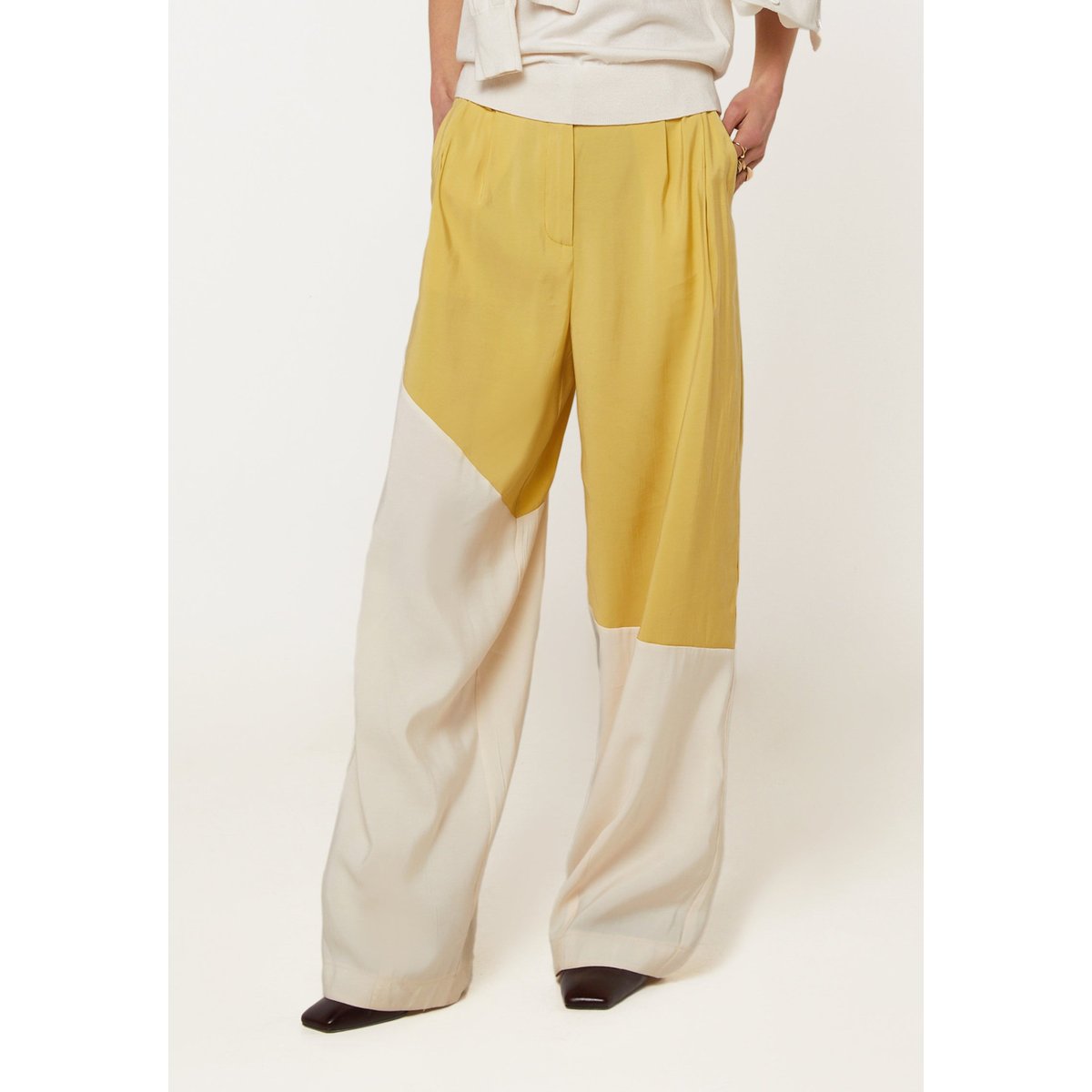 Pantalon large bicolore jaune, RODIER