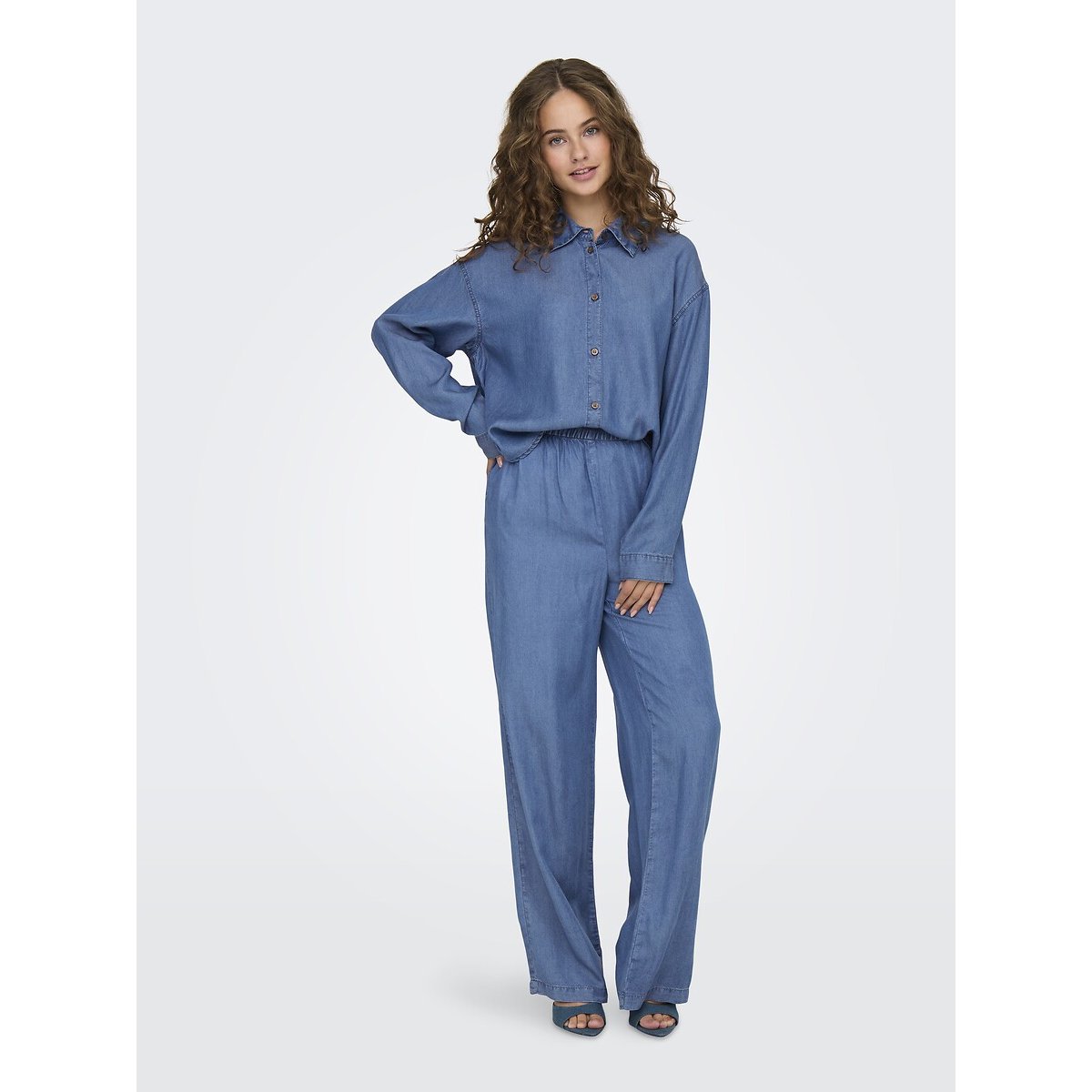 Straight Trousers medium blue , ONLY