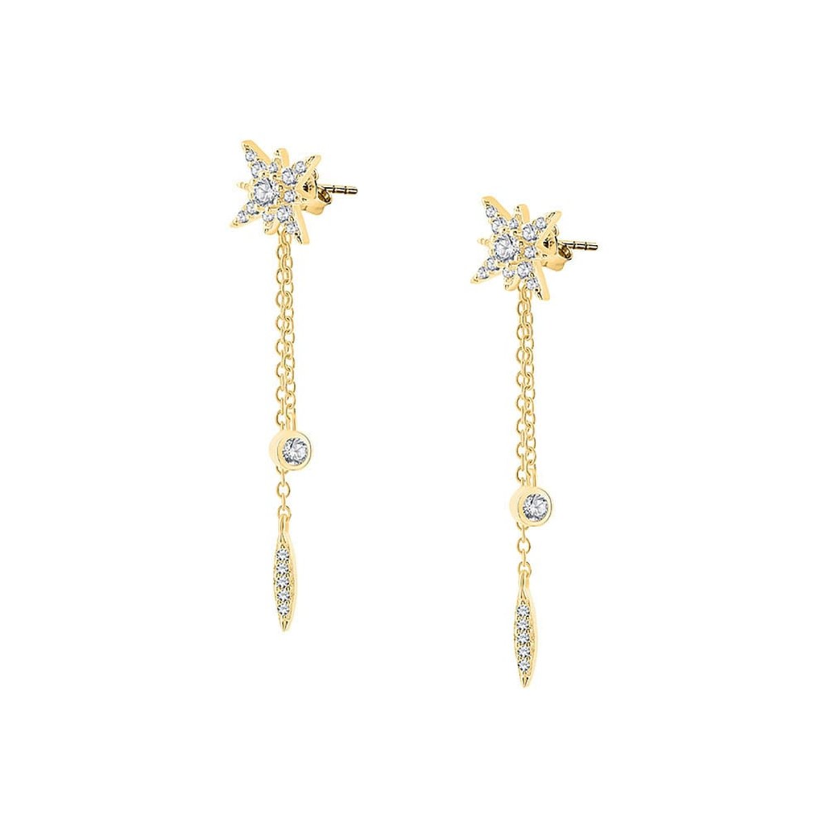 Boucles d'oreilles en Argent/oxyde de zirconium De Zirconium et Oxyde de zirconium or, CLEOR