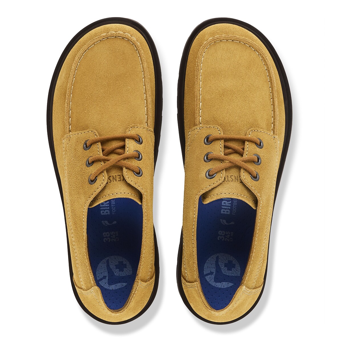 Derby in pelle scamosciata Highwood Moc Lace Low cammello, BIRKENSTOCK