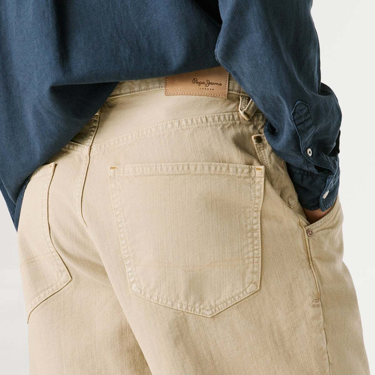 Bermuda En Sergé Coupe Large 11oz garment dye comfort denim, PEPE JEANS