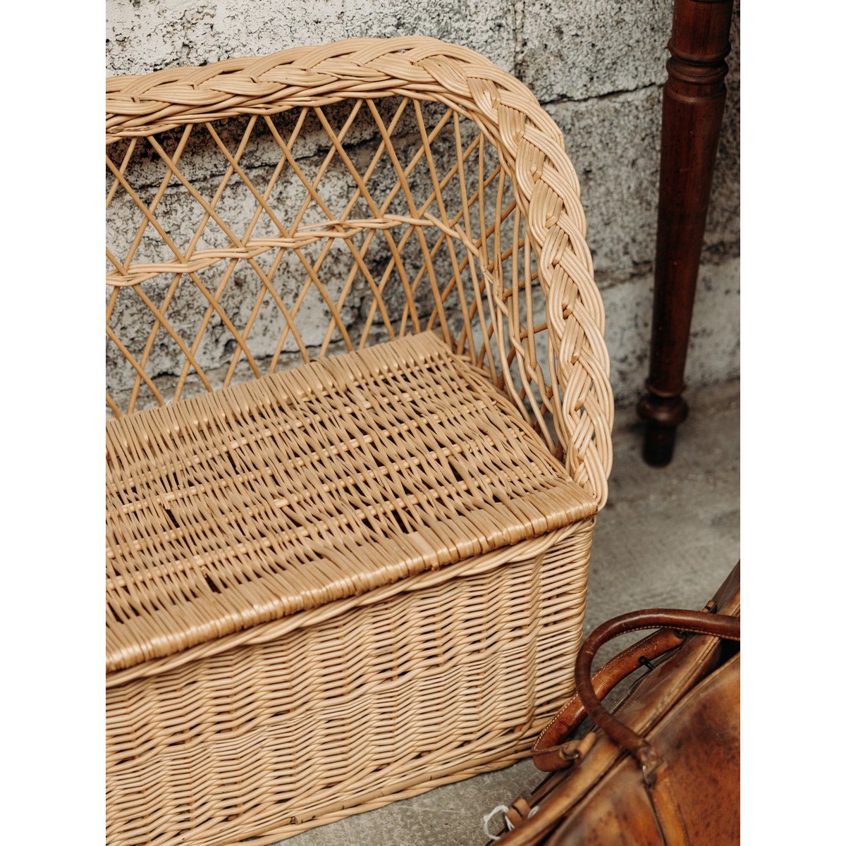 Banc en osier Antoine N°142 - Bon état bois, DEBONGOUT