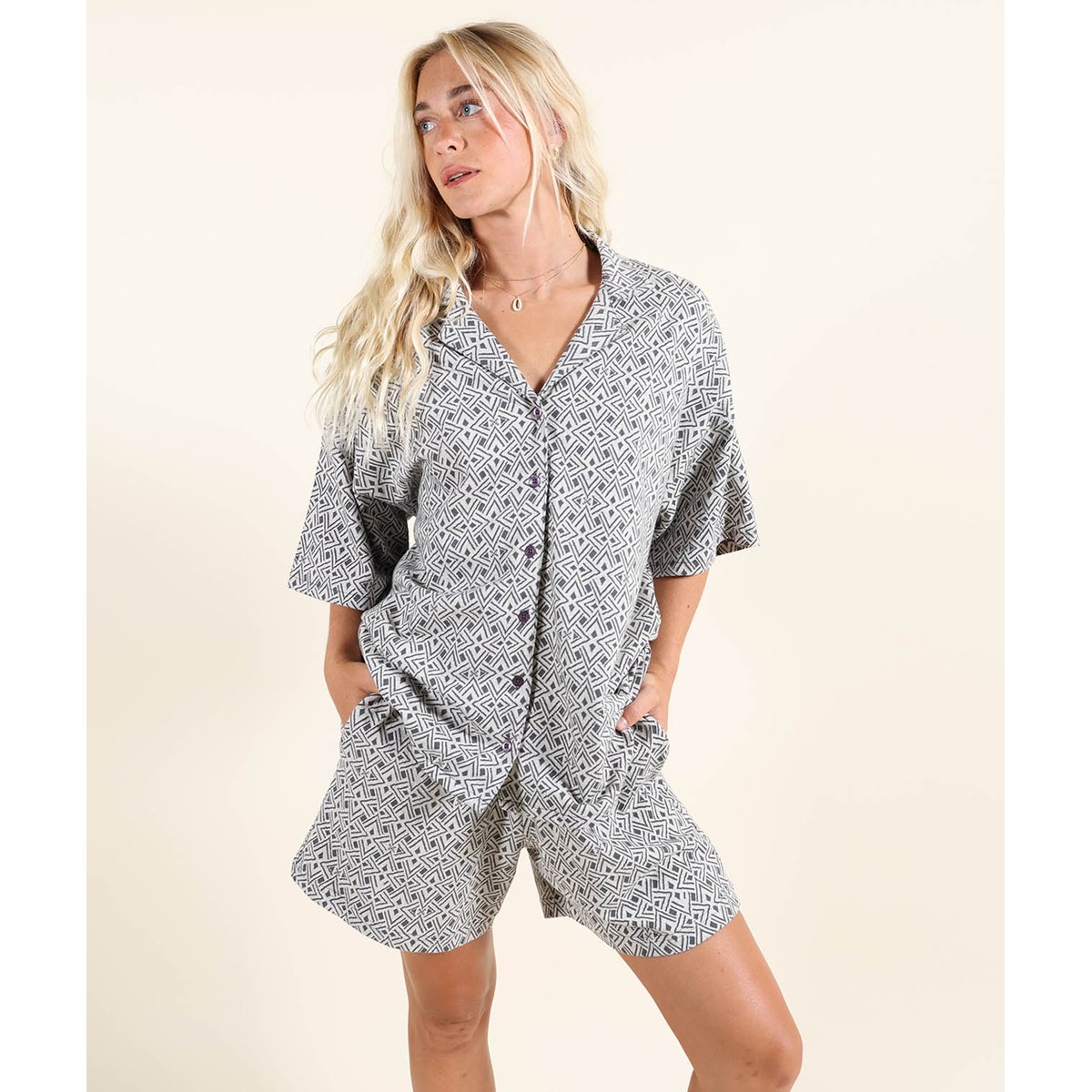 Chemise manches courtes CHARLIE dark grey, OXBOW